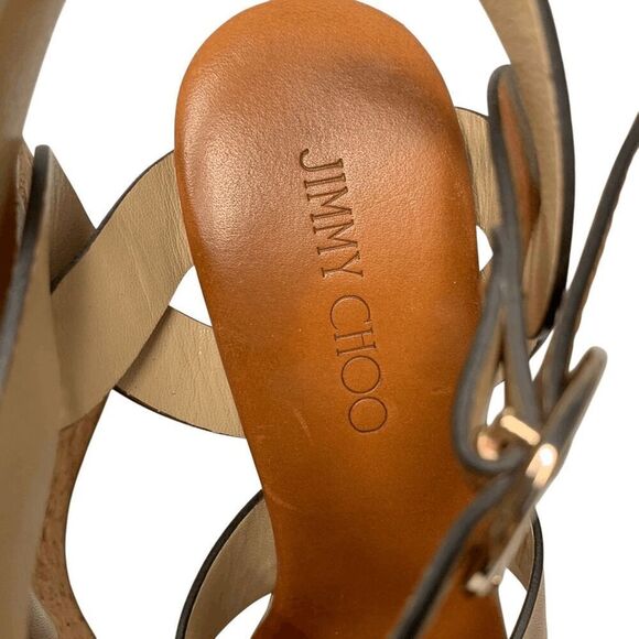 Jimmy Choo Brown Wedge Sandals - Picture 9 of 13